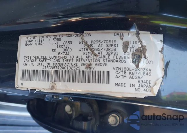 JT3GN87R2X0102529: 44095839