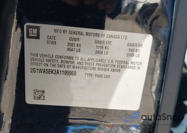 2G1WA5EK3A1109968: 44095901