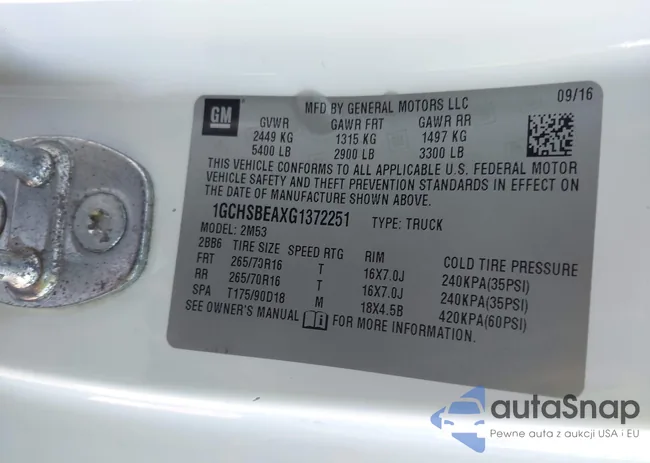 1GCHSBEAXG1372251: 44095905