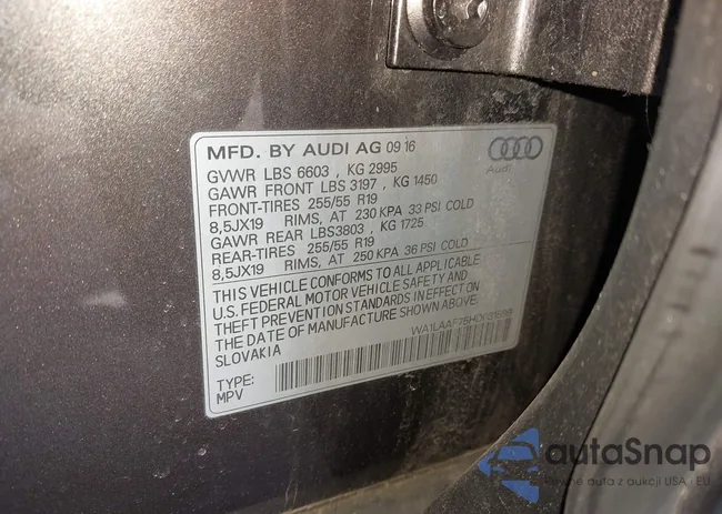 WA1LAAF75HD031599: 44095954