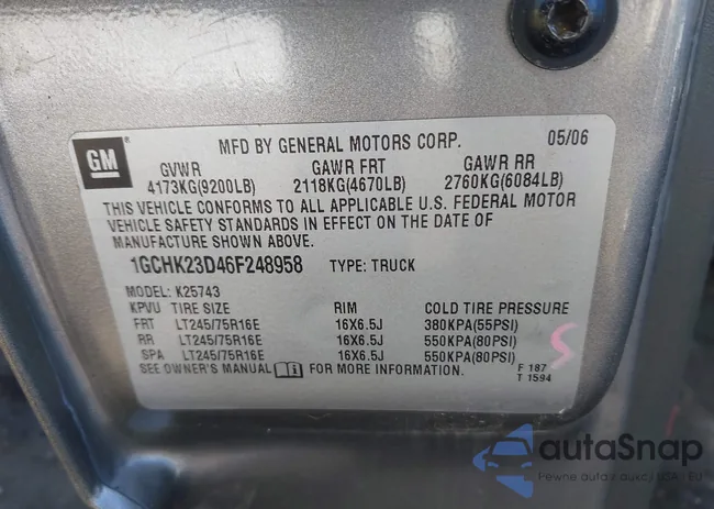 1GCHK23D46F248958: 44096080