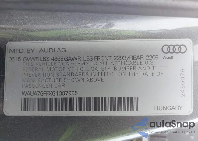 WAUA7GFFXG1007995: 44095154