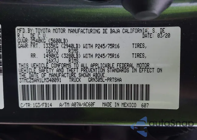 3TMCZ5AN1LM340091: 44095225