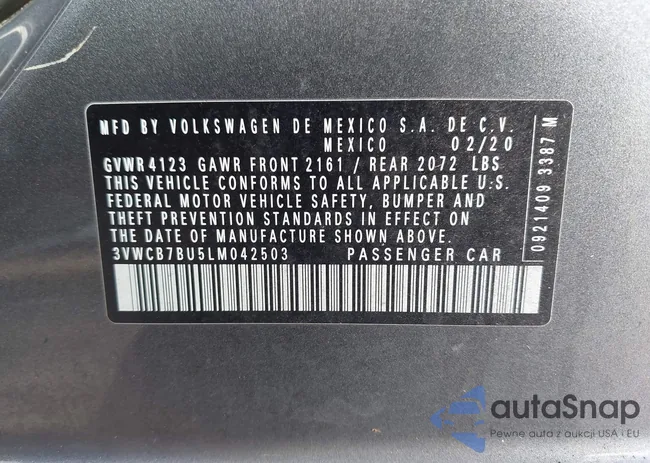 3VWCB7BU5LM042503: 44095314