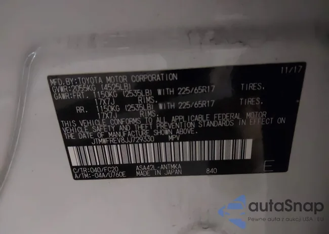 JTMWFREV8JJ729330: 44095339