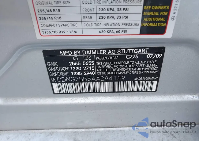 WDDNG7BB8AA294189: 44095348