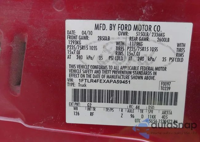 1FTLR4FEXAPA59451: 44095431