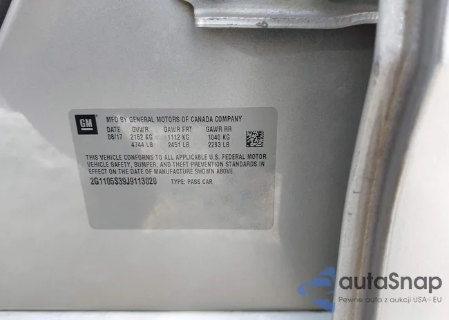 2G1105S39J9113020: 44096610