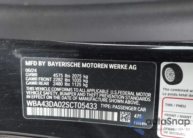 WBA43DA02SCT05433: 44096699