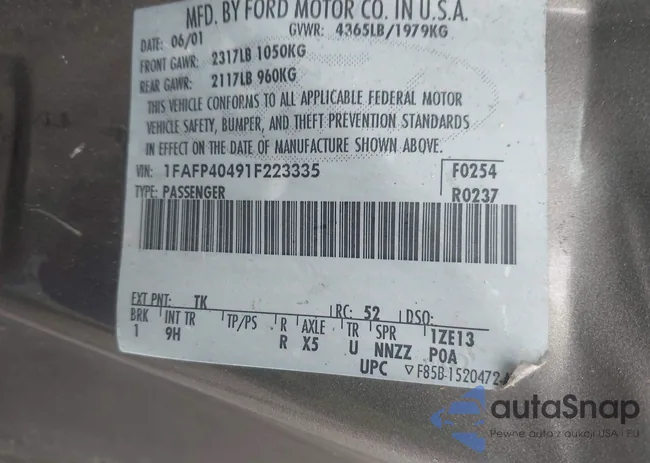 1FAFP40491F223335: 44096734