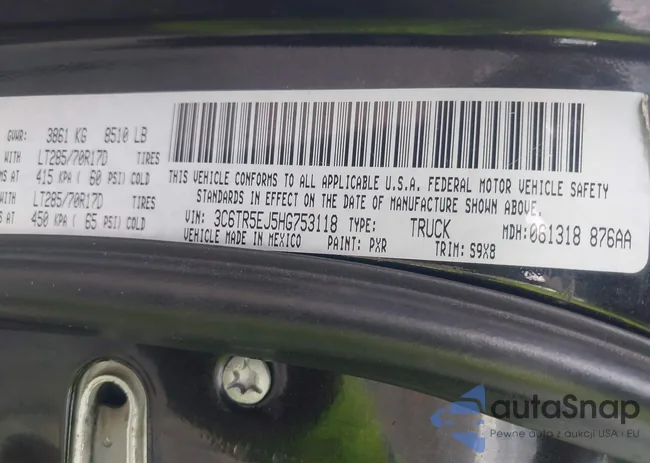 3C6TR5EJ5HG753118: 44096748