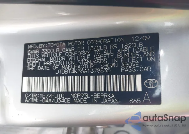 JTDBT4K36A1378835: 44096789