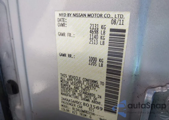 1N4AA5AP0CC803569: 44096851