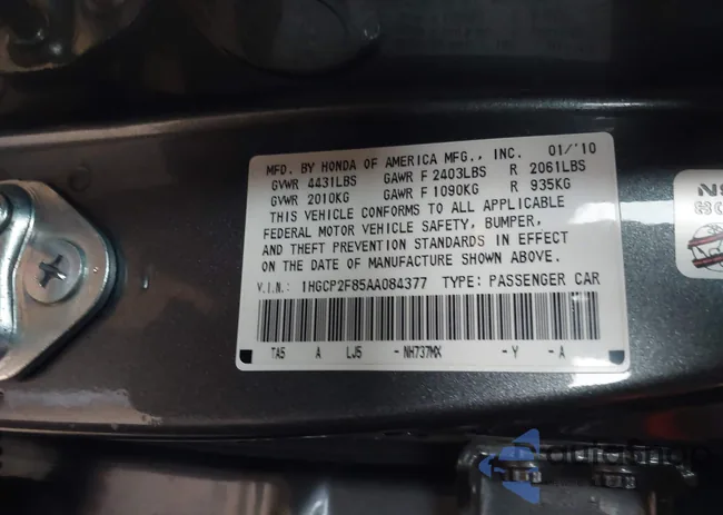 1HGCP2F85AA084377: 44096907