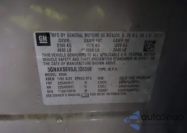 3GNAXSEV9JL126398: 44096931