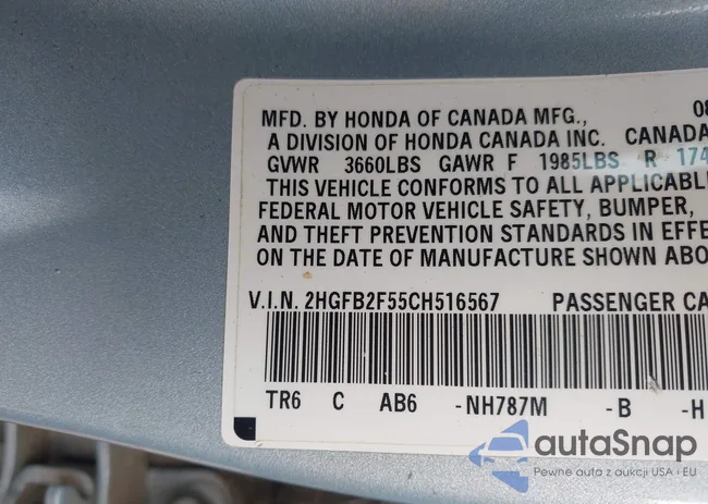 2HGFB2F55CH516567: 44096952