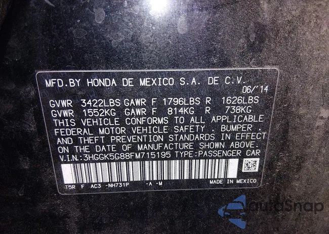 3HGGK5G88FM715195: 44096983