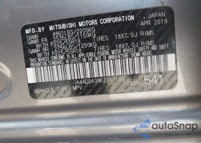 JA4AD2A38KZ053180: 44097064