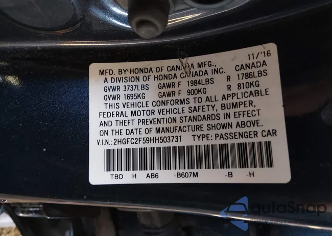 2HGFC2F59HH503731: 44097084