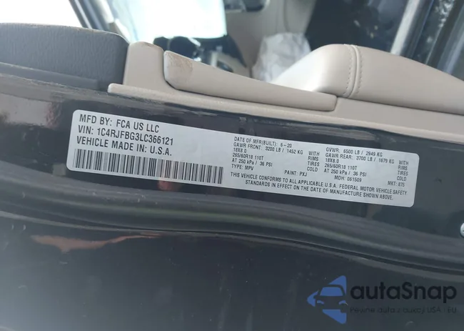 1C4RJFBG3LC366121: 44097111