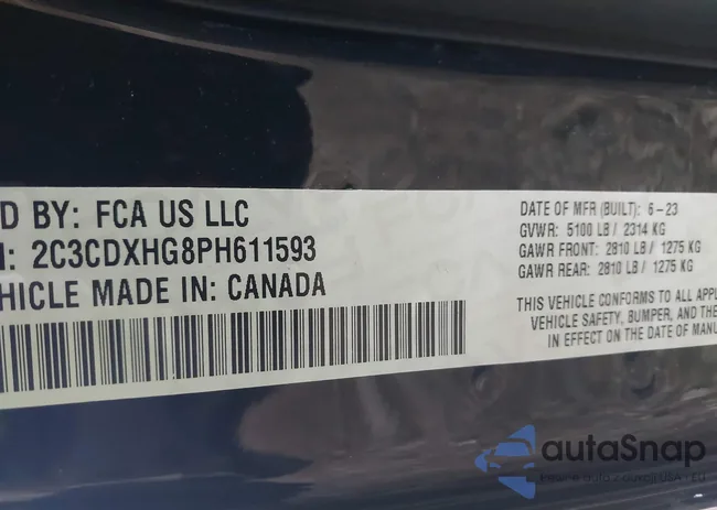 2C3CDXHG8PH611593: 44096317