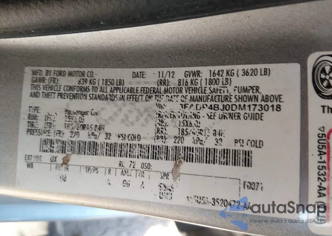 3FADP4BJ0DM173018: 44096435