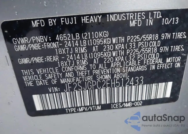 JF2SJGPC2EH512433: 44096457