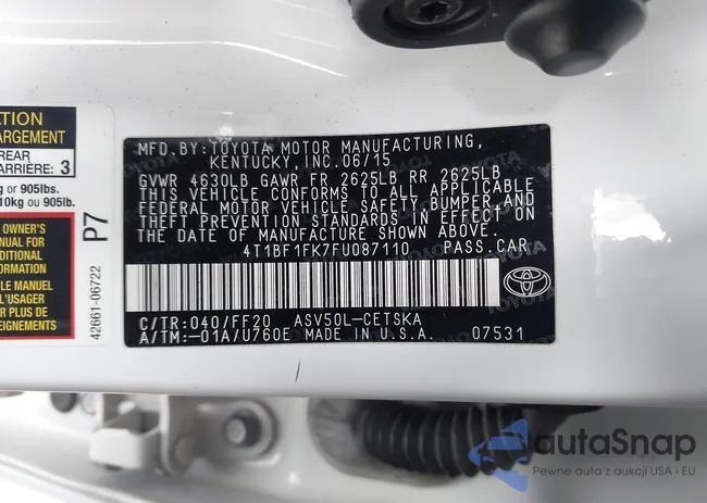 4T1BF1FK7FU087110: 44096473