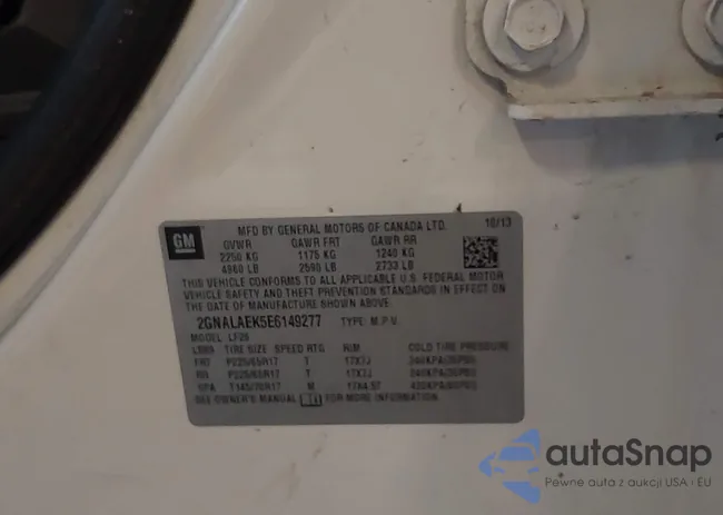 2GNALAEK5E6149277: 44096481