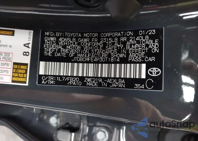 JTDBCMFE4P3011814: 44096545