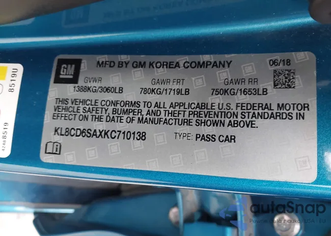 KL8CD6SAXKC710138: 44097564