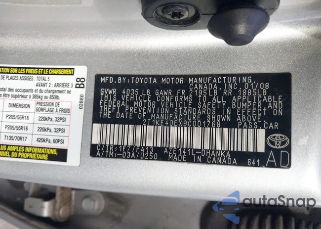 2T1KE40EX9C001768: 44097568