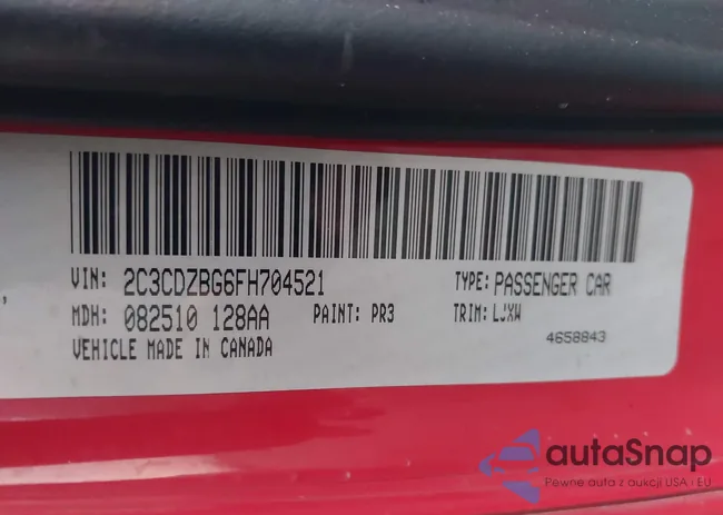 2C3CDZBG6FH704521: 44097589