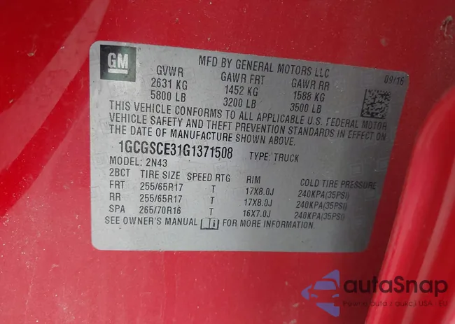 1GCGSCE31G1371508: 44097632