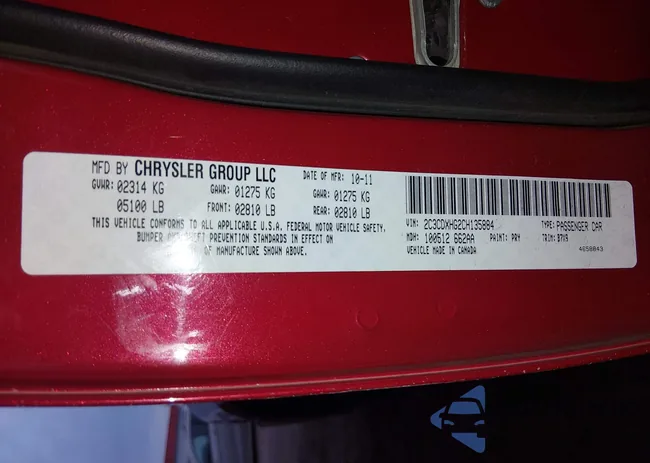 2C3CDXHG2CH135884: 44097724