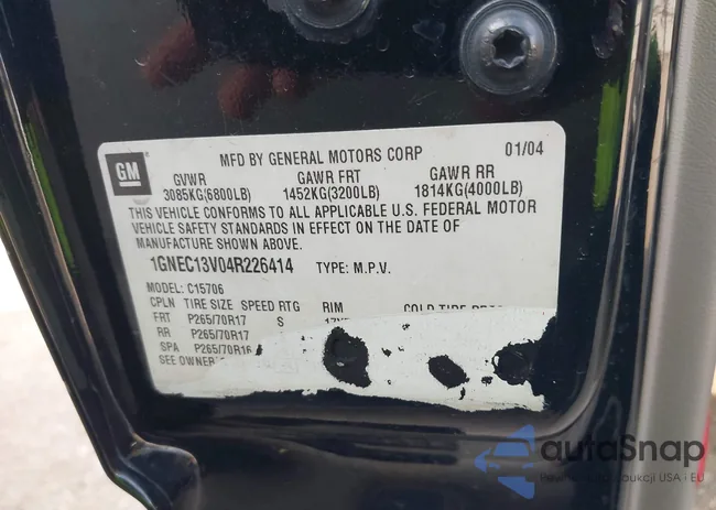 1GNEC13V04R226414: 44097773