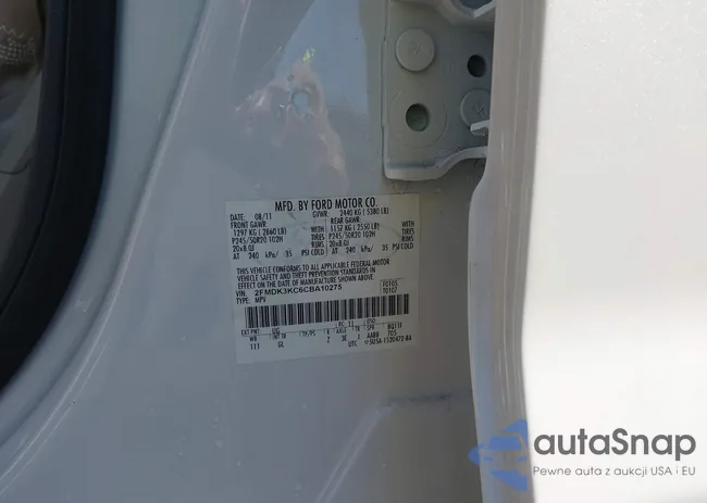 2FMDK3KC6CBA10275: 44097774