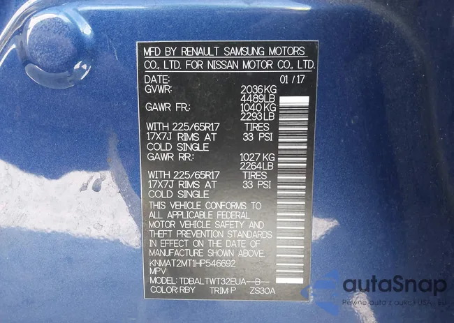 KNMAT2MT1HP546692: 44097892