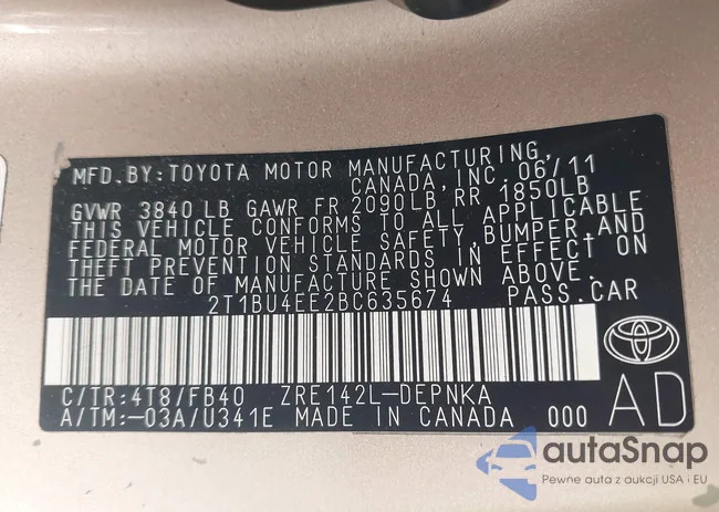 2T1BU4EE2BC635674: 44097914