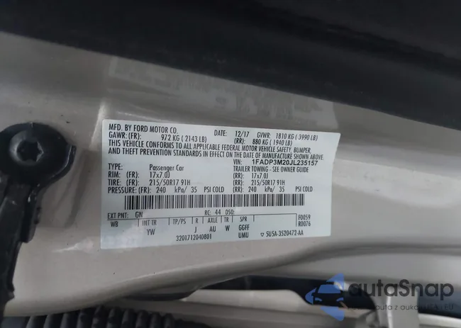 1FADP3M20JL235157: 44097930