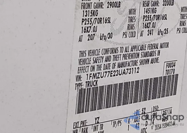 1FMZU77E23UA73112: 44098030