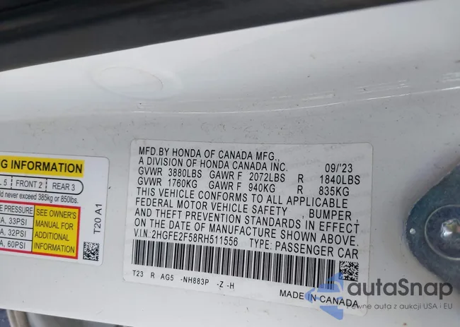 2HGFE2F58RH511556: 44098041