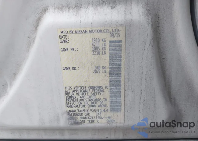 1N4AL3AP9FC569144: 44098045