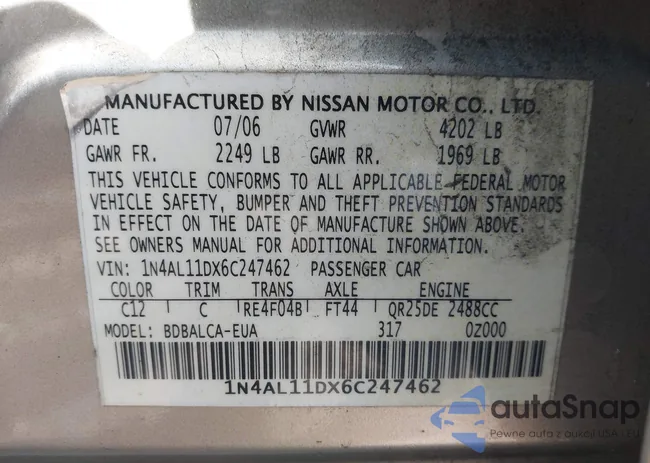 1N4AL11DX6C247462: 44098124