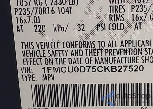 1FMCU0D75CKB27520: 44097359