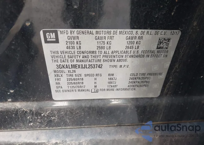 3GKALMEX0JL253742: 44097393