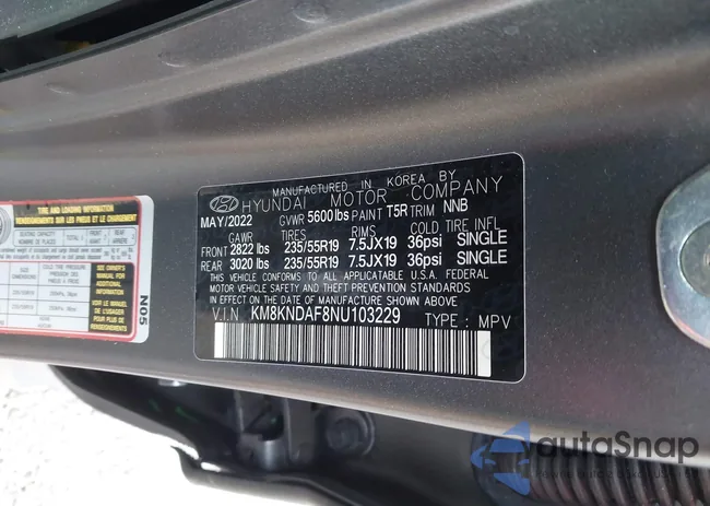 KM8KNDAF8NU103229: 44098671