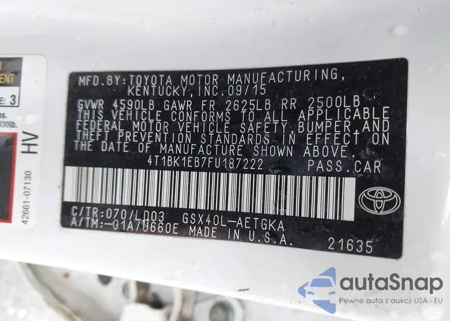 4T1BK1EB7FU187222: 44098727