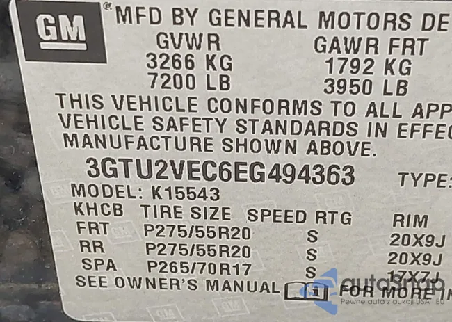 3GTU2VEC6EG494363: 44098747