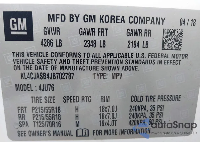 KL4CJASB4JB702787: 44098855